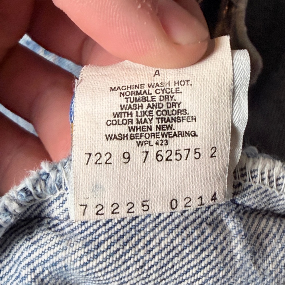 vintage 80's Kids Levi Strauss & Co Denim Jacket Size 6 Light Wash Made in USA - Picture 5 of 7